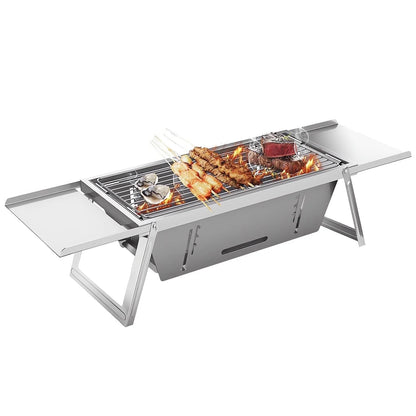 9" Charcoal Folding Barbecue Grill, Portable