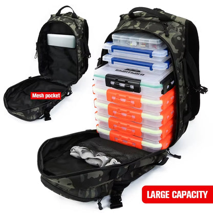 Fishing Lure Bag Camping Backpack Men Sports Tactical Shoulder Bait Box Pack Outdoor Handbags Hiking Hunting Molle Sports Bags