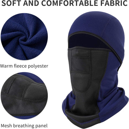 Winter Balaclava, Windproof Ski Mask Wind-Resistant Face Mask, Navy