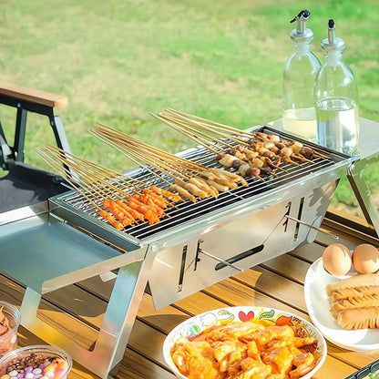 9" Charcoal Folding Barbecue Grill, Portable