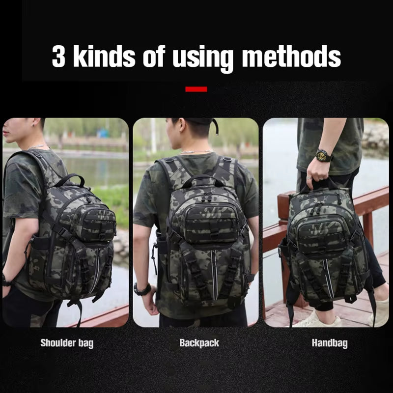 Fishing Lure Bag Camping Backpack Men Sports Tactical Shoulder Bait Box Pack Outdoor Handbags Hiking Hunting Molle Sports Bags